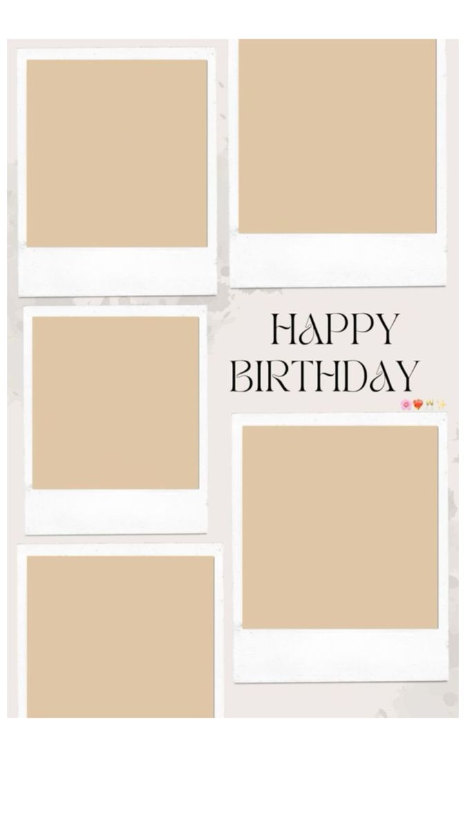 CUSTOMIZED BIRTHDAY FRAME (5-PIC)    B/W-FRAME