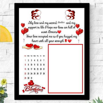 CUSTOMIZED BIRTHDAY FRAME (1-PIC)    B/W-FRAME