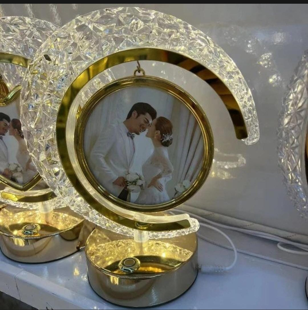 HALF MOON SHAPE CRYSTAL FRAME