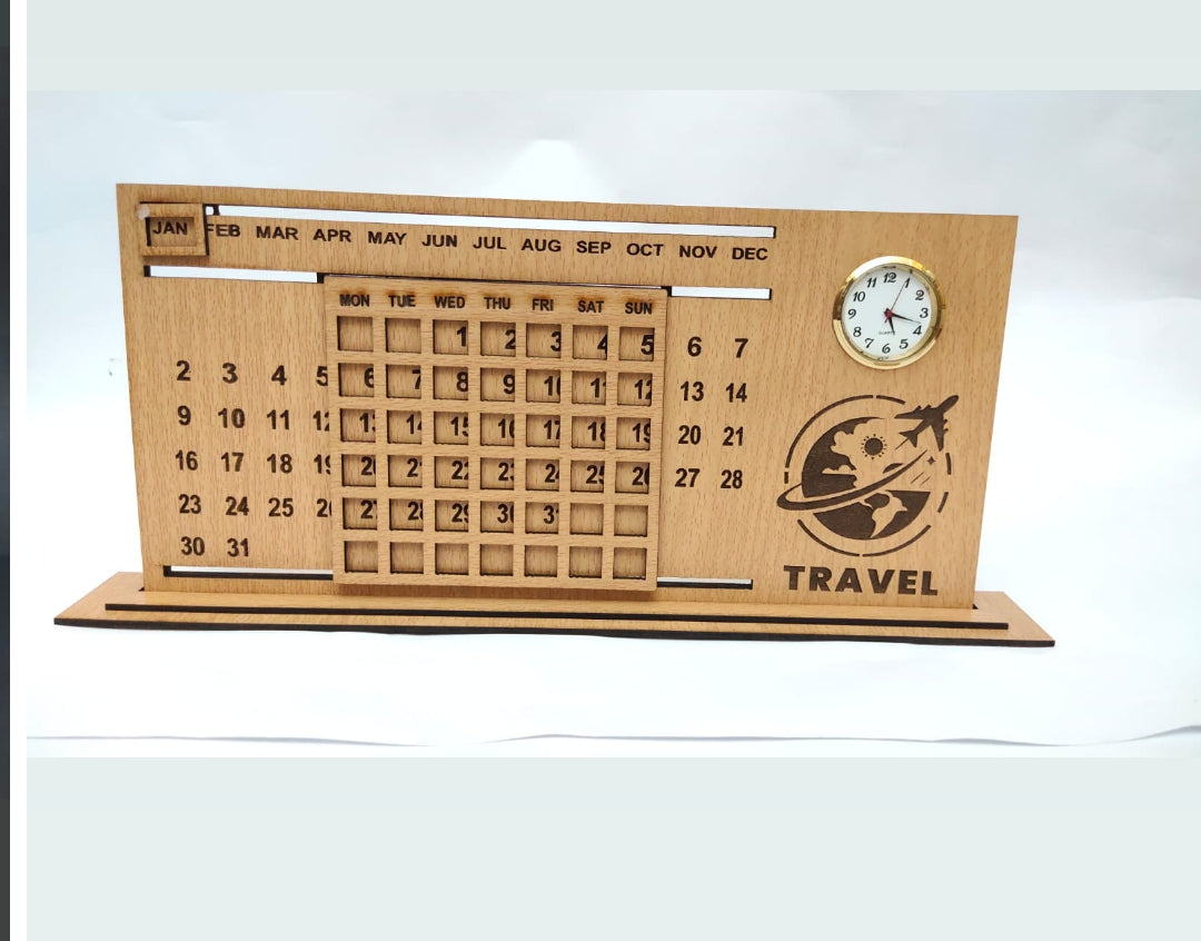LIFE-TIME CALENDAR CUSTOMIZED WITH CLOCK