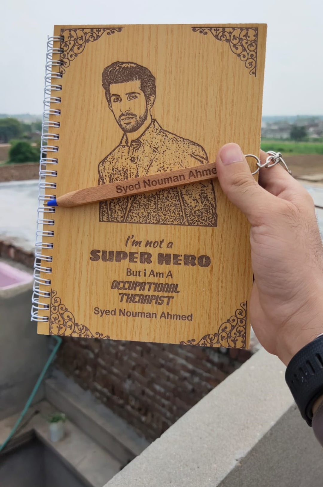 WOODEN COVER CUSTOMIZED DIARY