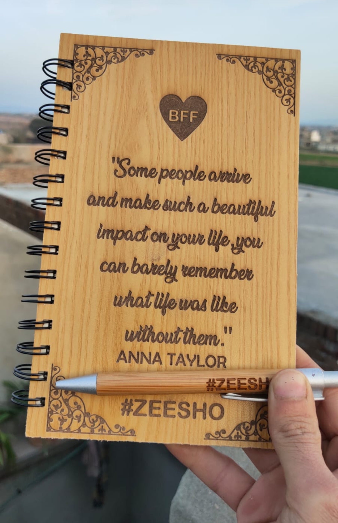 WOODEN COVER CUSTOMIZED DIARY